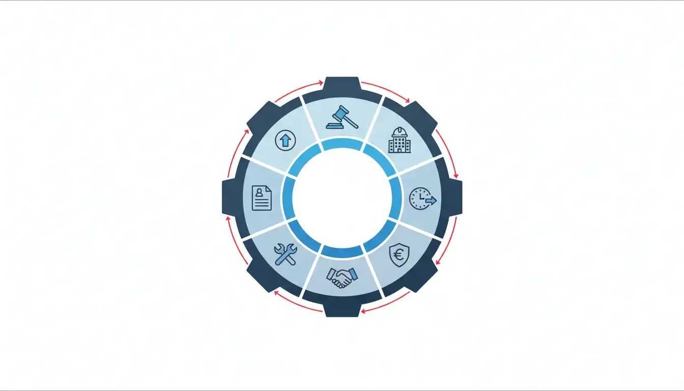 Infographie: les 7 chapitres clés du CCAG-MOE pour la maîtrise d'œuvre.