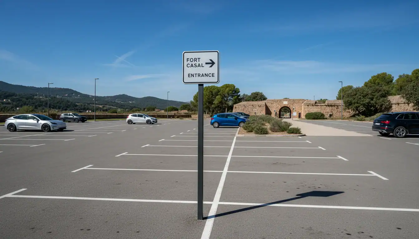 Parking spacieux et accès facile Fort Casal Colomars, informations pratiques visiteurs.