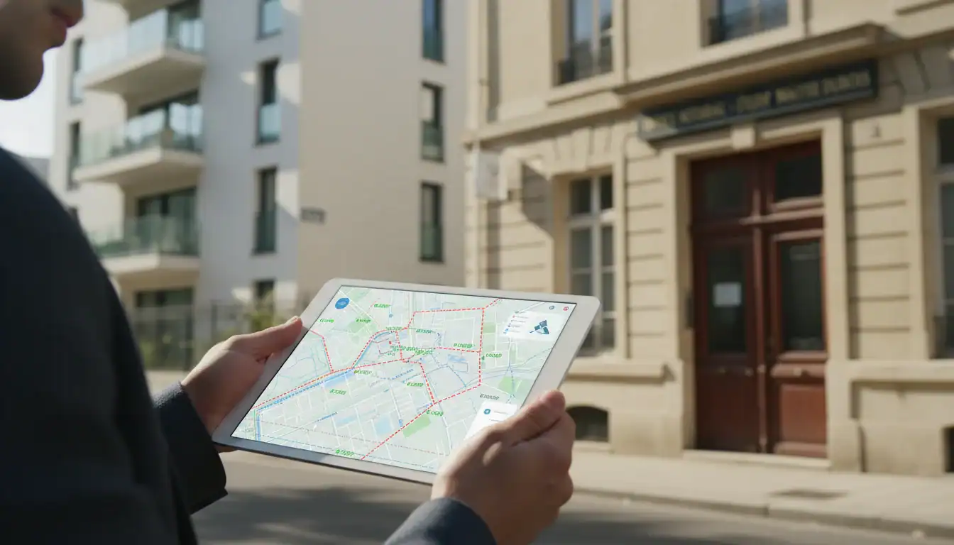 Sécuriser investissement immobilier avec Géofoncier Expert, vue aérienne parcelle.