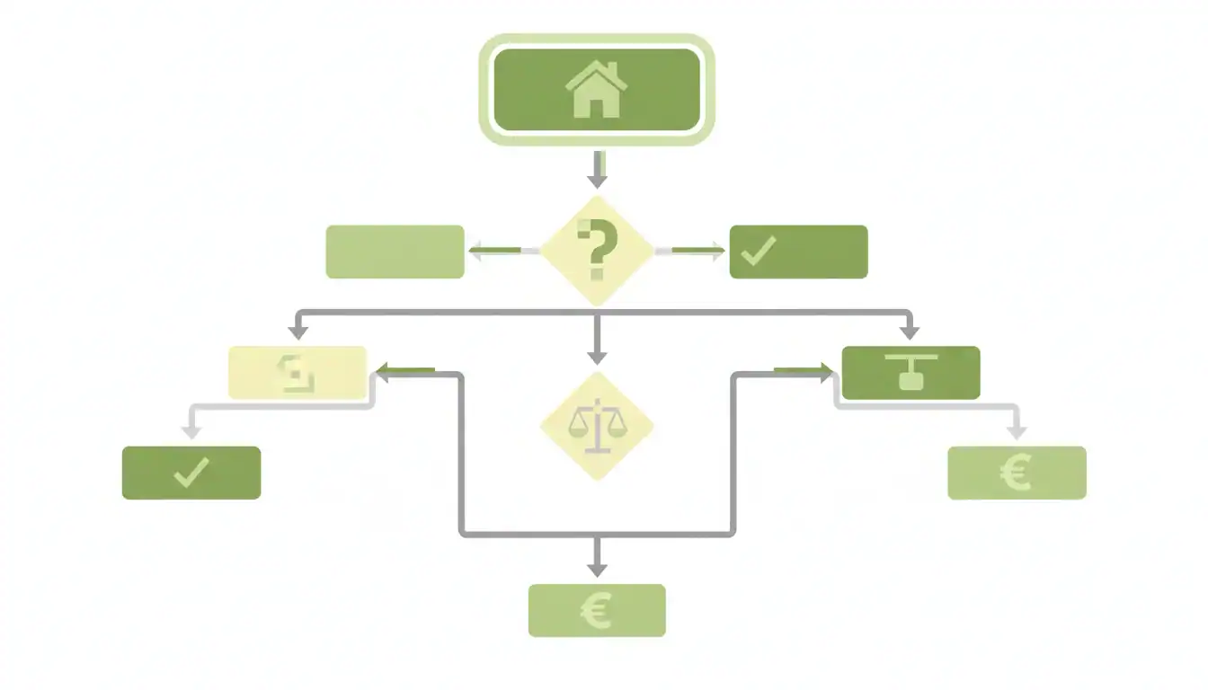 Tableau décisionnel: choisir le régime de TVA pour une opération immobilière.